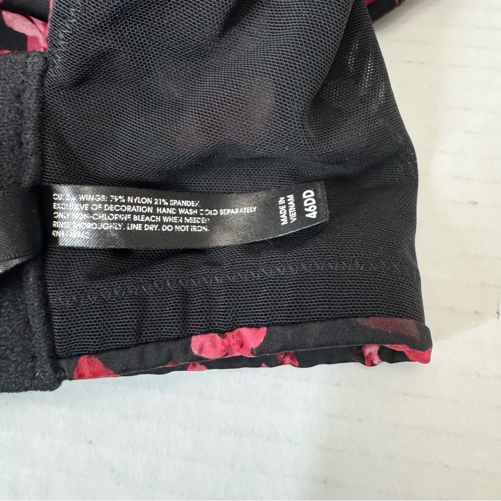 Torrid Curve Dream 360 Back Smoothing Wire-Free Push-Up Bra Floral Size 46DD - Picture 12 of 13